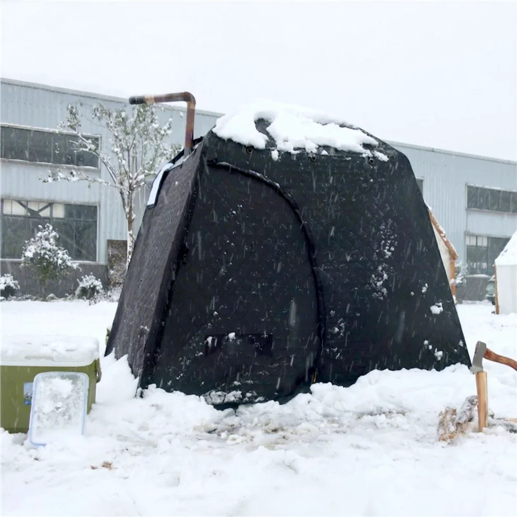 Winter Cold-Proof Outdoor Sauna Tent Aluminum-Pole Design Thickened Insulation Waterproof Fishing Tent