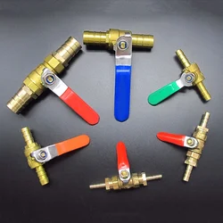 4mm 6mm 8mm 10mm 12mm 14mm 16mm 19mm 25mm Hose Barb Two Way Brass Shut Off Ball Valve For Fuel Gas Water Oil Air