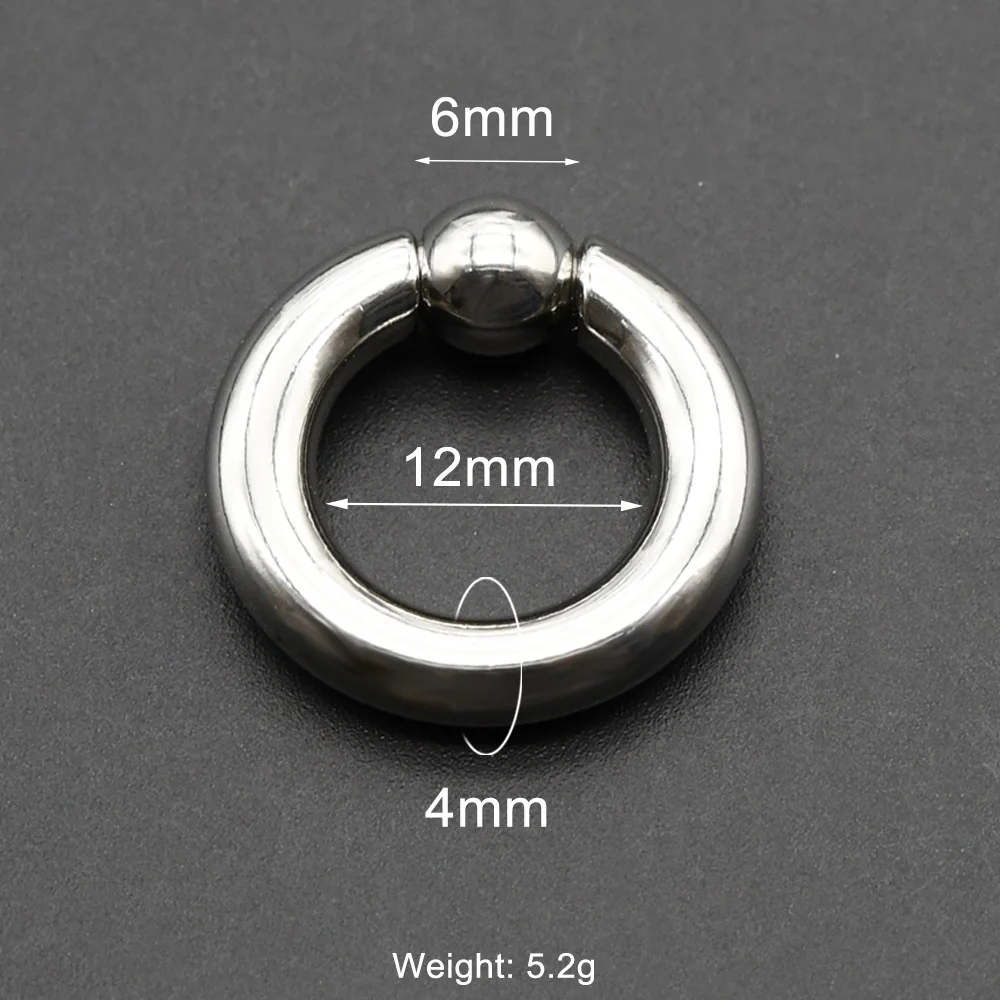 Captive Spring Bead Ring for Septum Piercing