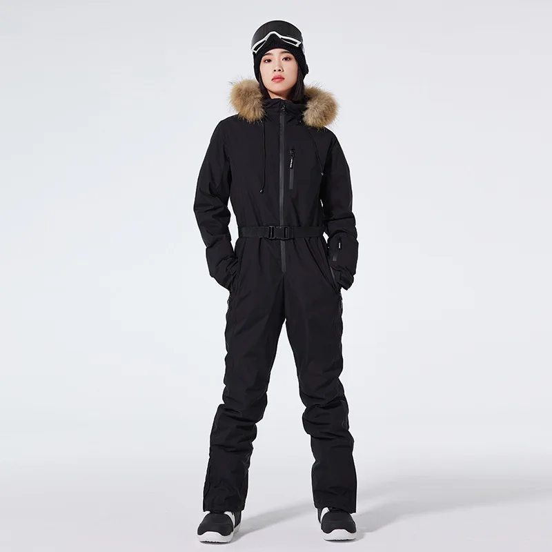 Tuta da sci monopezzo Tuta da donna slim fit invernale da esterno antivento impermeabile calda S ki Tuta da snowboard monopezzo