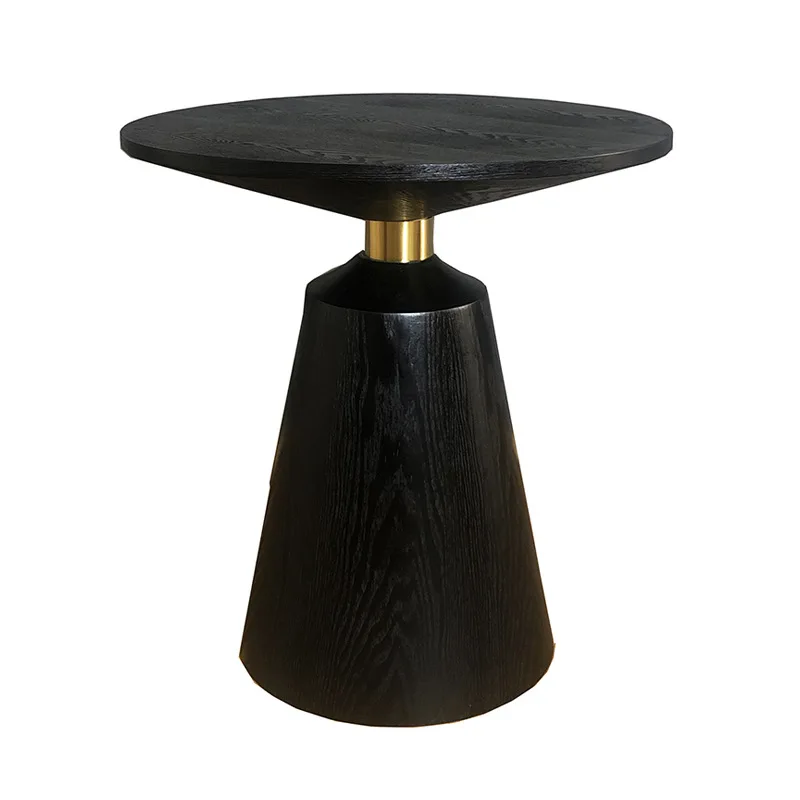 

Creative simple fashion small round table modern light luxury solid wood edge few balcony living room sofa coffee table Nordic m
