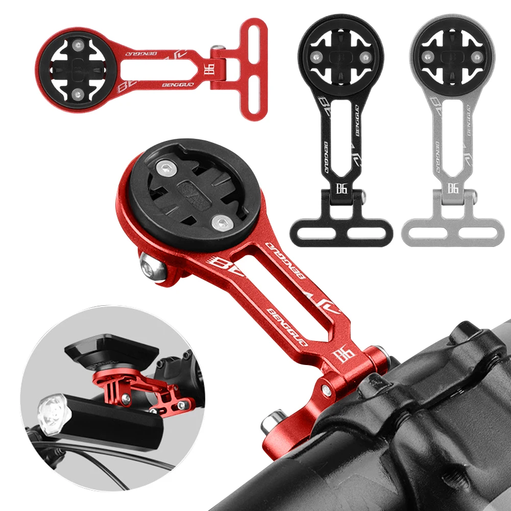 Adjustable Out Front Bicycle Mount Aluminium Alloy Bike Mount Extended Bike Computer Mount for Bike Lights Sports Action Camera