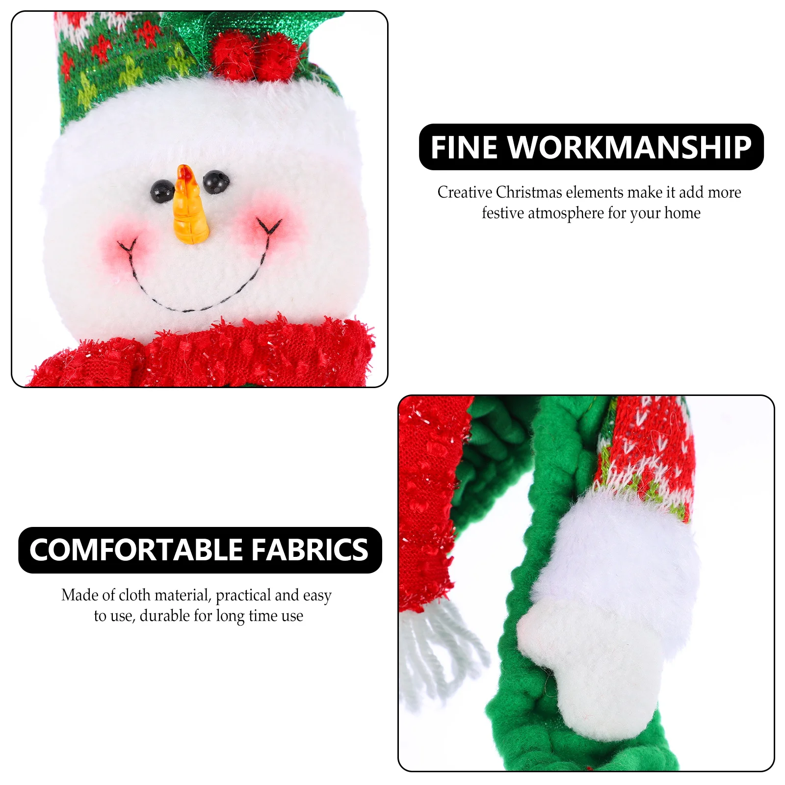 

Christmas Snowman Monitor Display Decorative Case Cover Durable Cloth Unique Office Decor