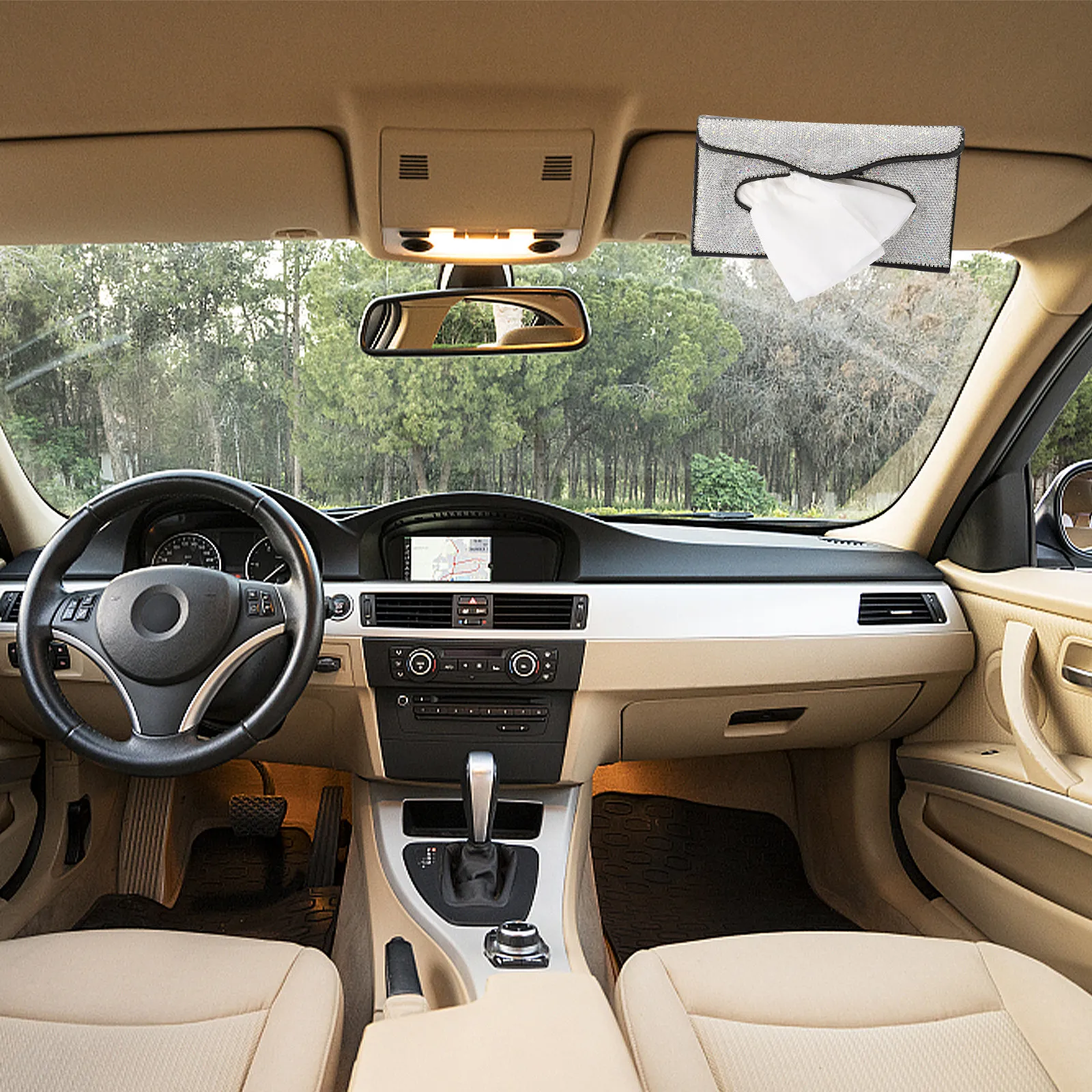 Porta pañuelos de coche de PU - Interior Design Type reseña y precio