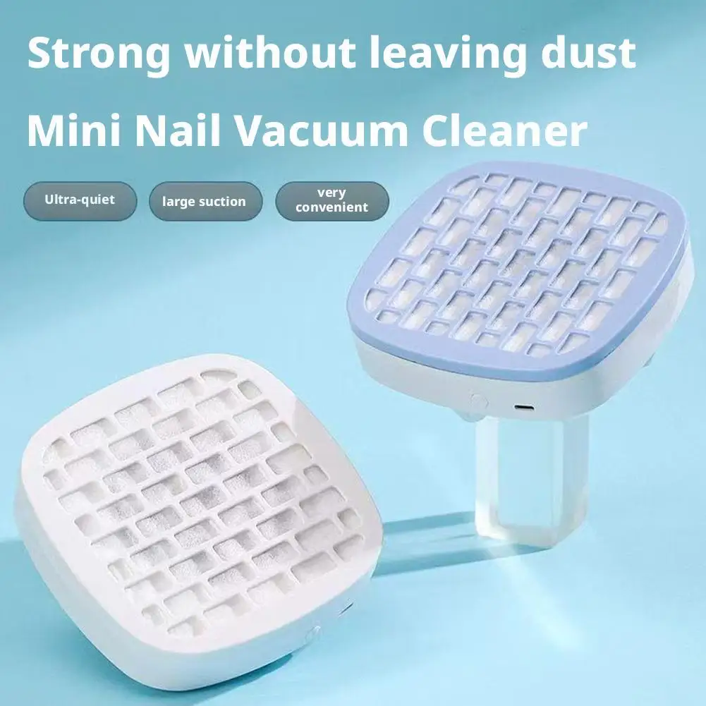 Colector de polvo para uñas, poco ruido, alta succión, arte de manicura, portátil, exclusivo, máquina eliminadora de uñas, herramientas pequeñas de salón K8Q2