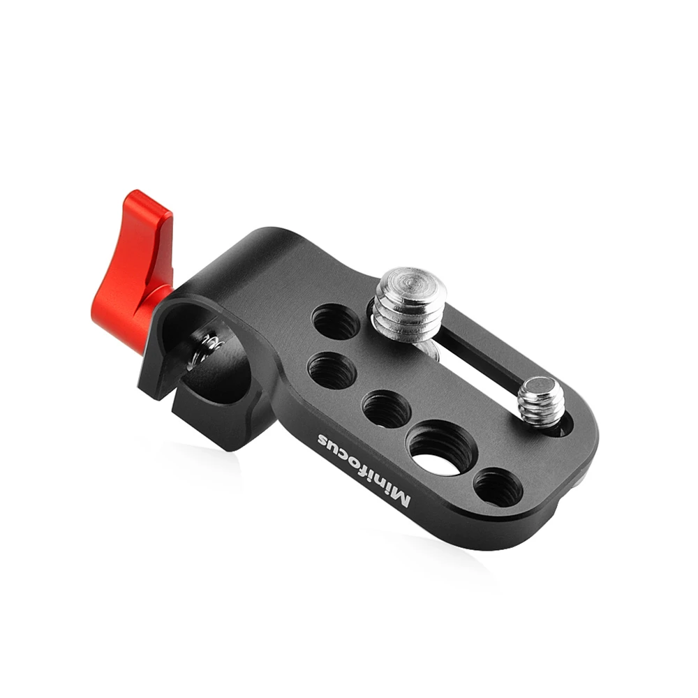 Minifocus 15mm Single Rod Clamp with 1/4 Thread Screw Hole for Camera Monitor DSLR Cage Plate Handle Grip Rail System Extension
