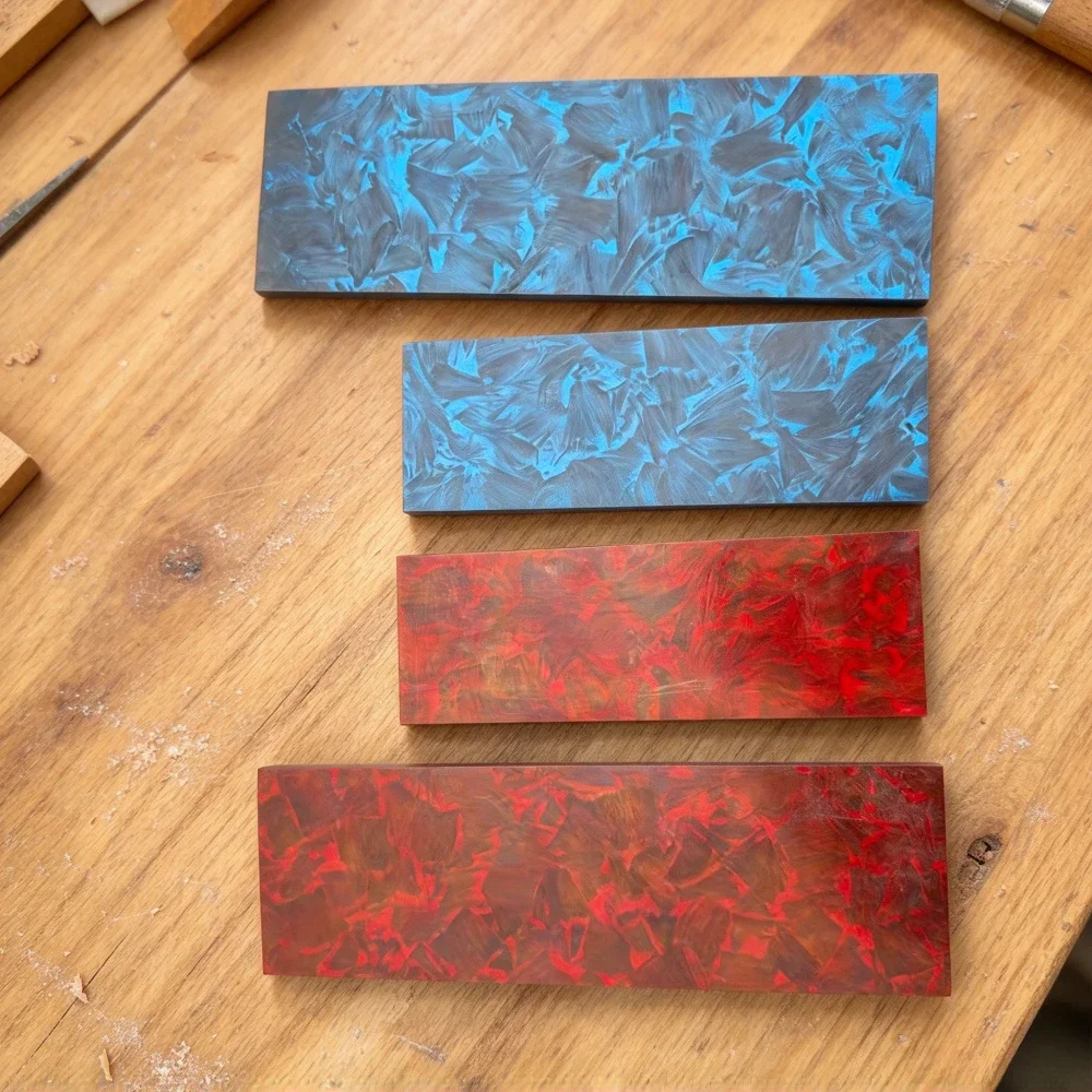 1PC New Resin Crushed Carbon Fiber Compression Material DIY Knife Handle Decoration Craft Material Knife Board Plate Accessories