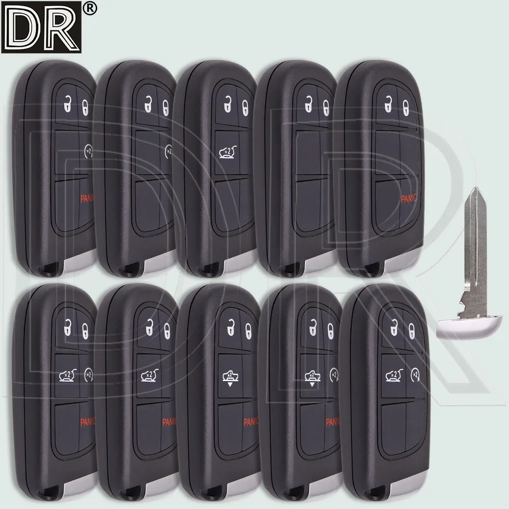 

Корпус для замены автомобильного ключа с 2/3/4/5 кнопками для Jeep Cherokee, Dodge Ram Pickup 1500, 2500, 3500, 2014-2019 гг.