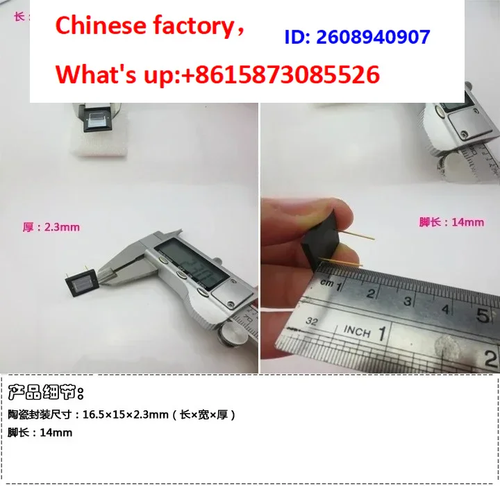 1 unidad de fotodiodo de silicio con superficie fotossensible de cerámica, sensor láser de 10x10, receptor láser de silicio 2DU10