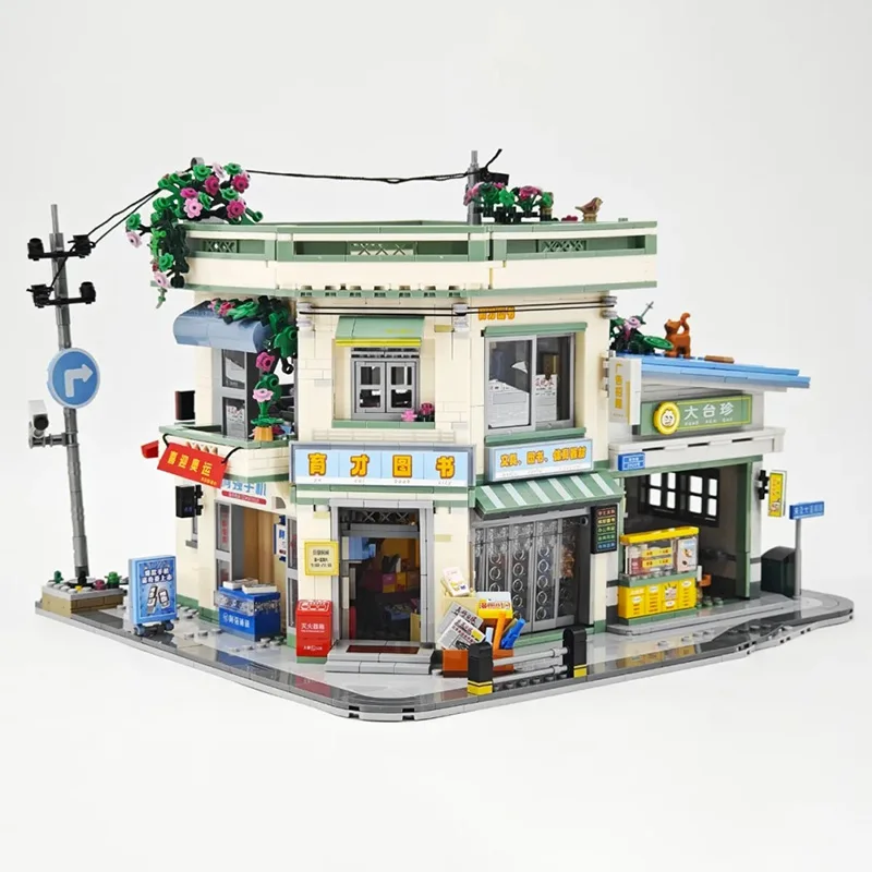 Klasyczny model domu z 3 poziomami, klocki konstrukcyjne, kreatywny widok uliczny, sklep, sypialnia, miasto, rodzinne klocki DIY dla dziewcząt i dorosłych.