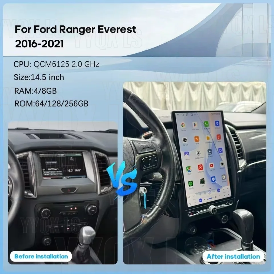 

Автомобильная мультимедийная система Android для Ford Everest Ranger 2015-2021, видеоплеер, CarPlay, Bluetooth, GPS-навигация