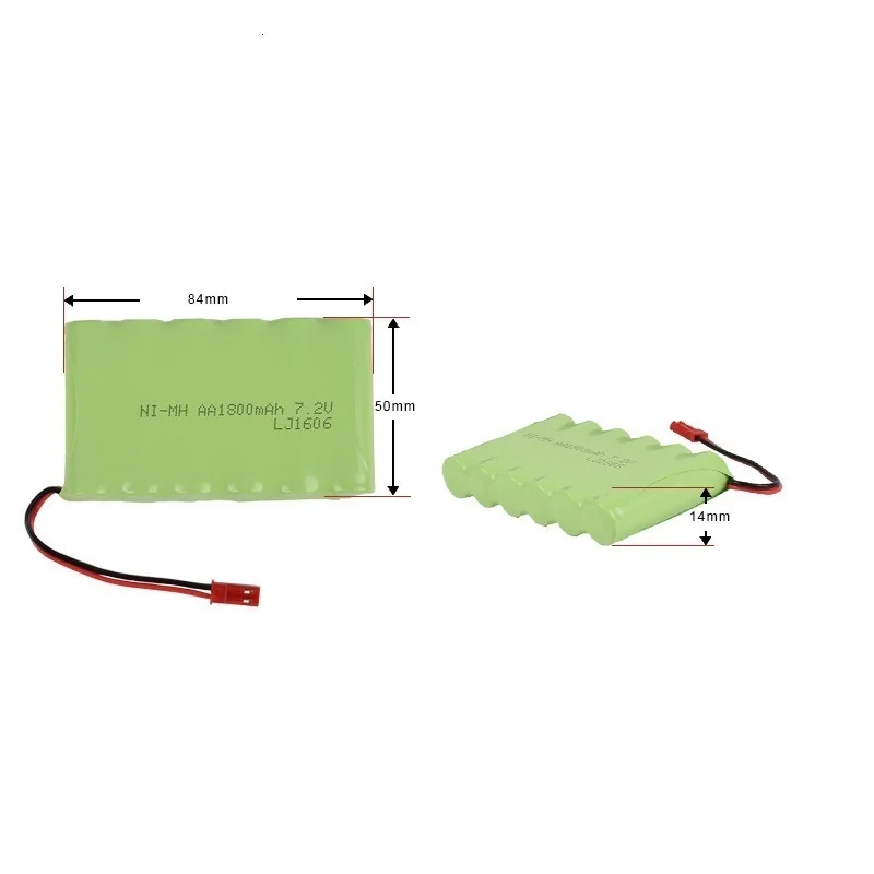 (Wtyczka JST) Akumulator 7.2v 1800mah NiMH do zabawki zdalnie sterowane cystern samochodowych pociąg do robotów zdalnie sterowana łódka Rc pistolety