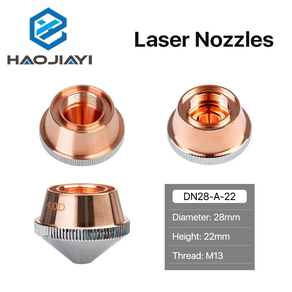 

DNE Type A Laser Nozzles Single Layer Double Layers Chrome Dia.28 H22 M14 0.8-5.0mm Caliber for DNE Fiber Laser Cutting