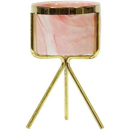 Dekorsende Legs Marble Pattern Candle Holder Pink