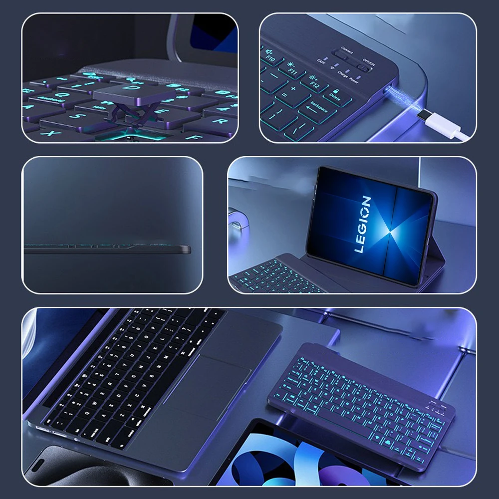 Case for Lenovo LEGION Y700 8.8 Inch 2023 2025, Magnetic Bluetooth Keyboard Cover for Lenovo LEGION Y700 2nd 3rd 4th 8.8-inch 6