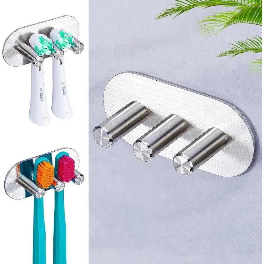 

Electric Toothbrush Head Holder for Bathroom Shower Toothbrush Holders Wall Mounted Tooth Brushing Holder Self Adhesive Toothbr
