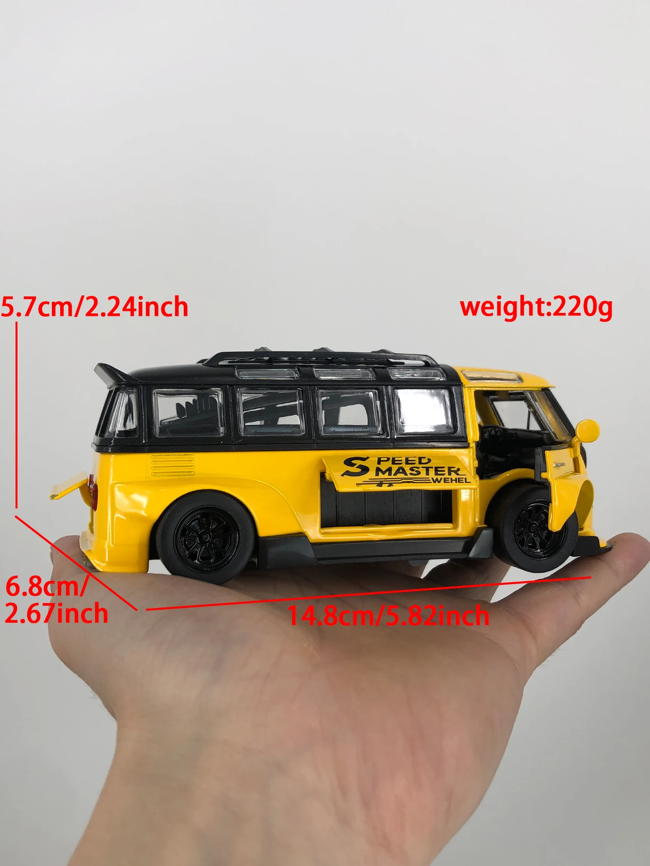1: 32 نموذج سيارة معدل T1 محاكاة، زخرفة ثابتة، سيارة هدية معدنية قابلة للجمع