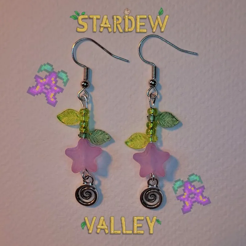 stardew valley stardrop earrings Lightweight Handmade