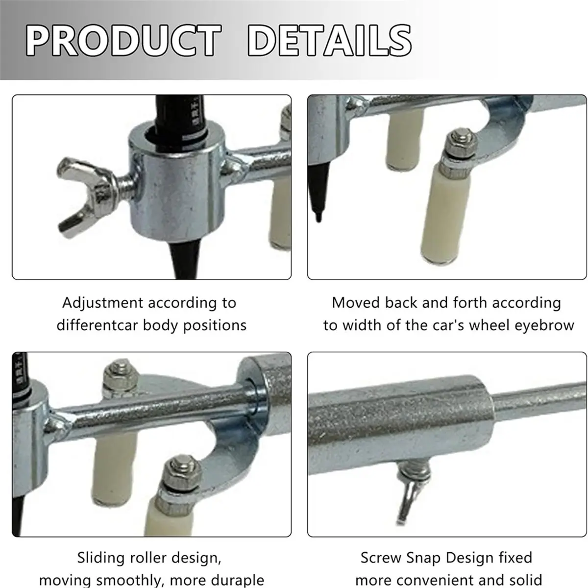 11·11COUPON Car Wheel Eyebrow Scriber Fix Body Line Tool, Auto Body Line Marking Tool Set with Scale