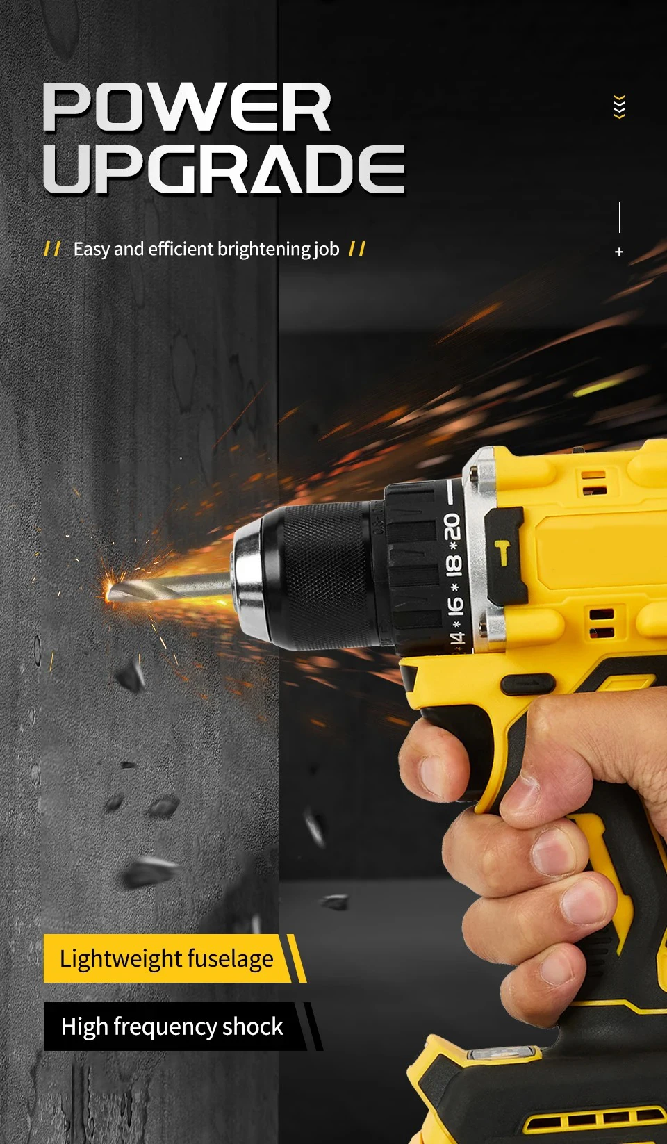 HOT DCD791 Compact Cordless Drill Screwdriver Multi Functional Rechargeable Electric Power Tool For Dewalt Battery