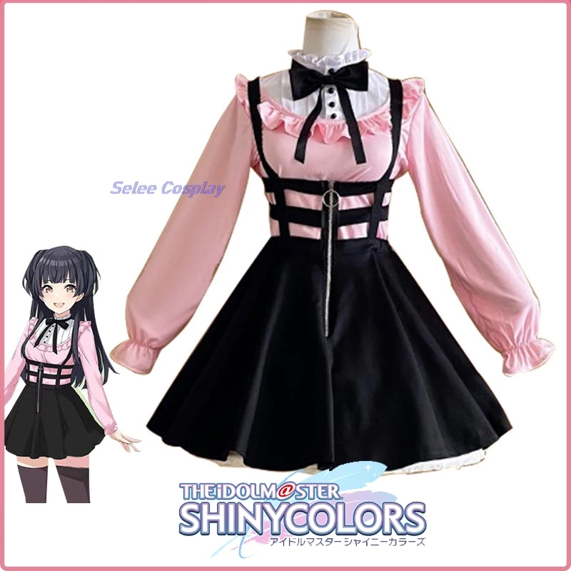 

Anime The Co-iDOLM@STER Shiny Colors Fuyuko Mayuzumi Fuyuko Cosplay Costume Wig Dress Fancy Party Suit Women Girls Pink Uniforms