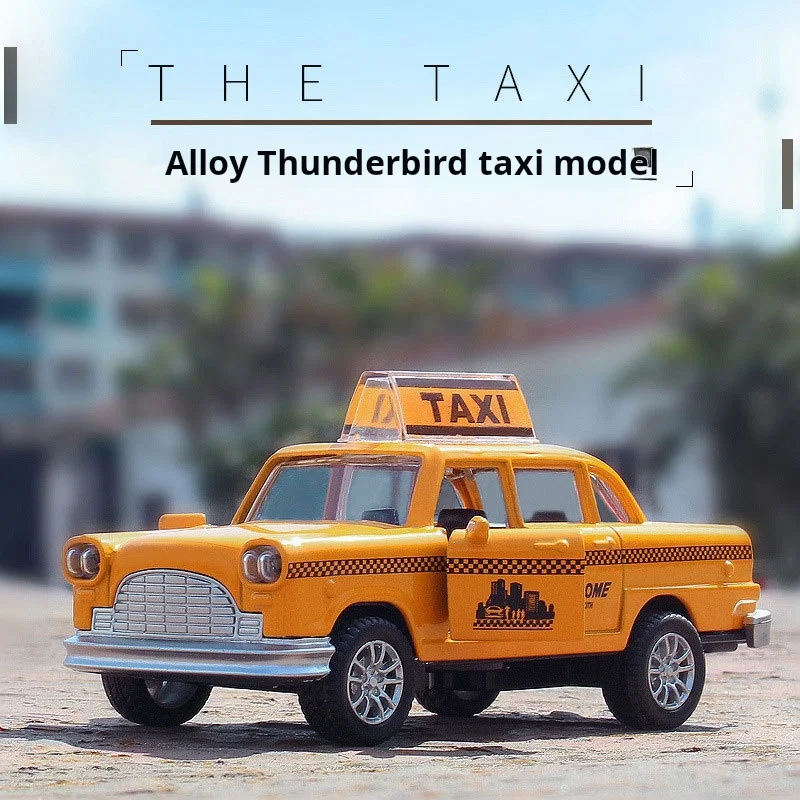 1:36 Alloy Taxi Car Model Taxi Taxi Car Model Comeback Sound And Light Car Model Toy