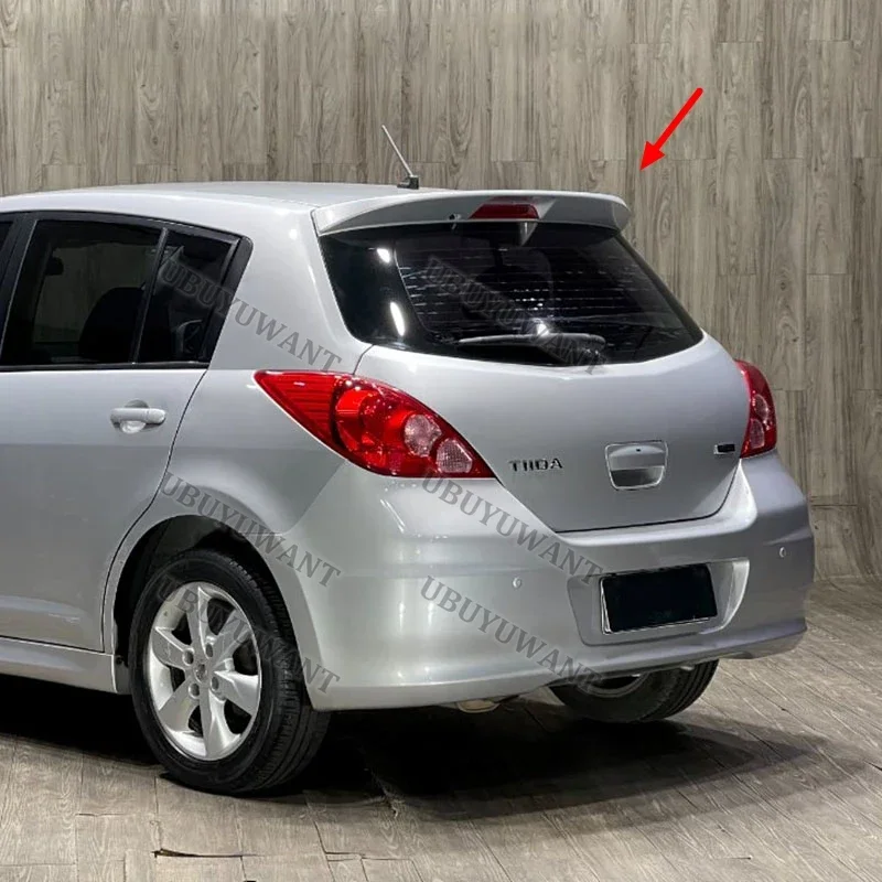 For 2005 06 07 08 09 2010 Nissan Tiida C11 GEN 1 Hatchback ABS Rear Trunk Boot Lid Car Spoiler Ducktail Lip Wing
