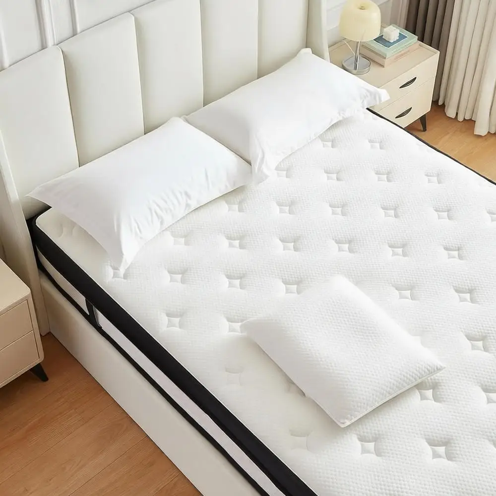 

8-дюймовый матрас с независимыми пружинами, дышащий и комфортный, с гелевой пеной с эффектом памяти, подходит для различных матрасов