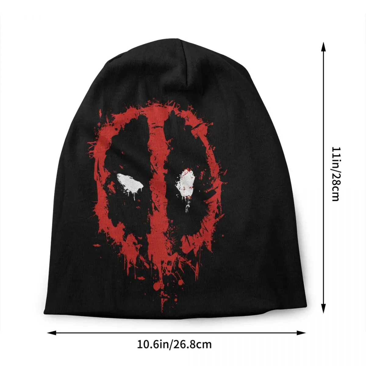 Custom Deadpool Splatter Skullies Beanies Caps Hip Hop Winter Warm Women Men Knitting Hat Unisex Adult Bonnet Hats