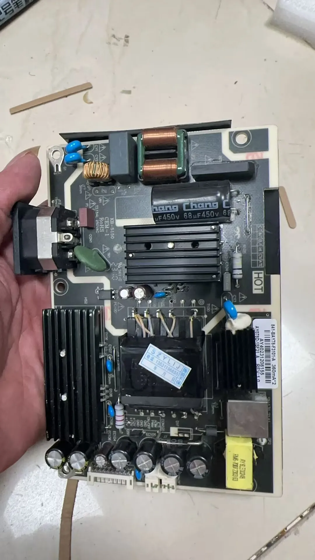 

Original XMMNTWQ34 power board KDL76W-02 AY078D-1SF31