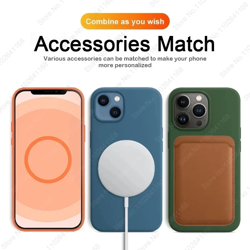 Official Original Animated Leather Cases for iPhone 16 13 14 15 Pro Max for Magsafe Magnetic Wireless Charging Cover For 15 Plus