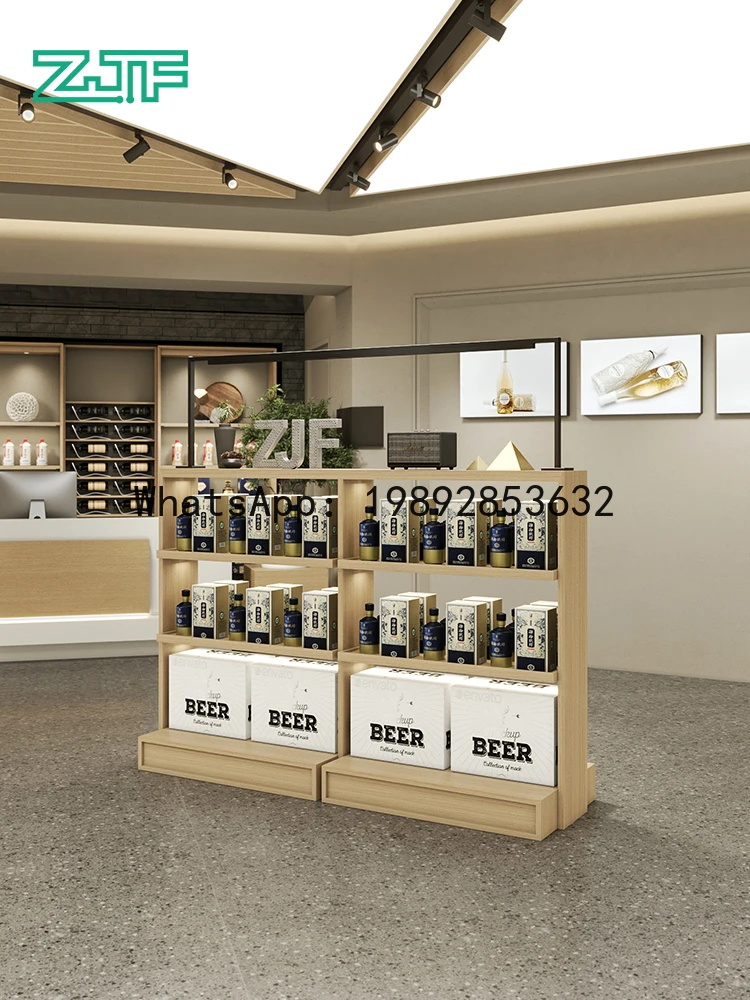 YFY جزيرة النبيذ الأحمر النبيذ التجاري الجانب جزيرة مخزن عرض مول عرض الخمور