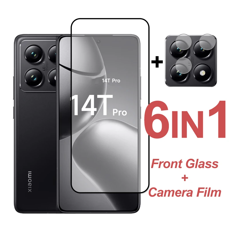 

For Xiaomi 14T Pro Glass Screen Protector Full Cover Tempered Glass On Xiaomi 14T Pro Protective Phone Camera Lens Film Mi 14T