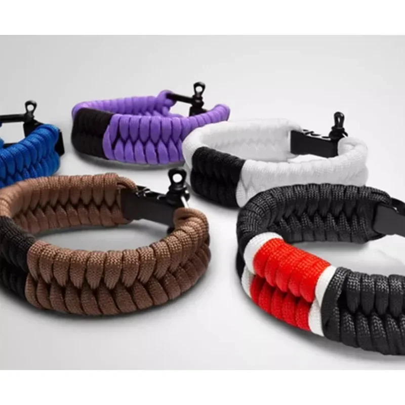 

7-Core Brazilian Judo Paracord U-Shape Adjustable Buckle Braided Bracelet Wilderness Emergency Camping EDC Accessories