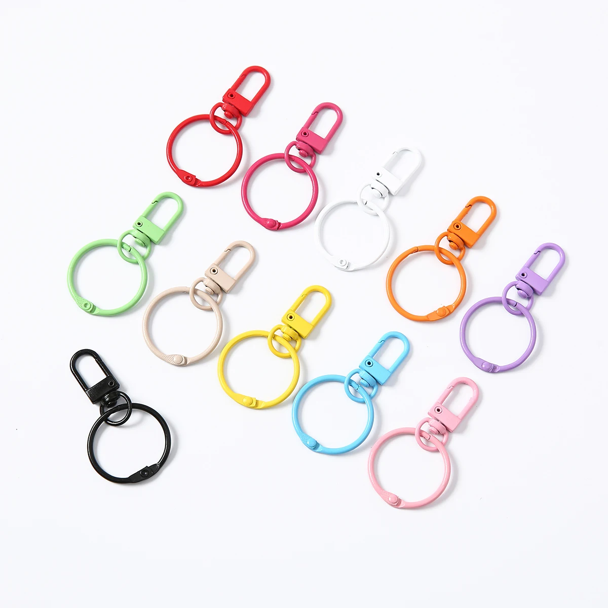 Colorful Round Book Circle Key Ring Buckle  Key Chains For Jewelry Making Finding Accessories DIY  Supplies Wholesale