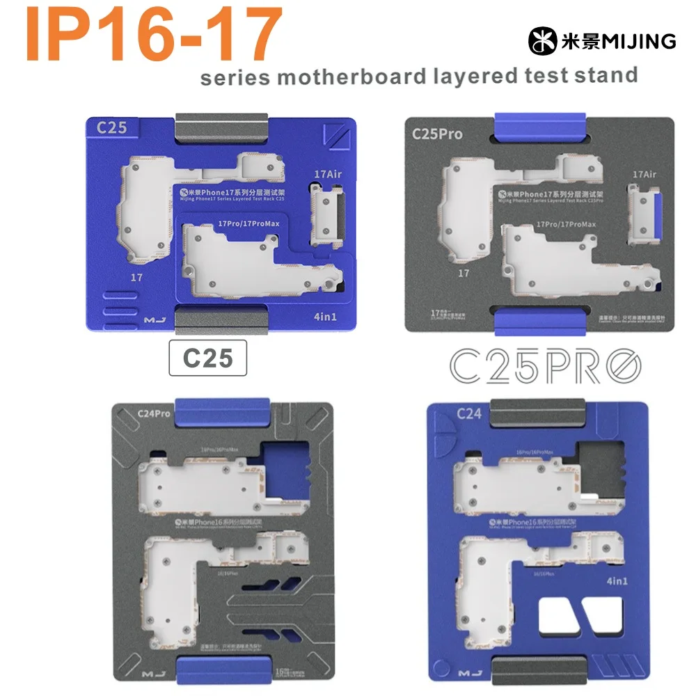 MIJING C25/C24Pro Logic Board Testing Frame for IP 16-17 Pro Max Air C25/C25PRO Middle Layer Function Diagnosis MJ ISocket Tools