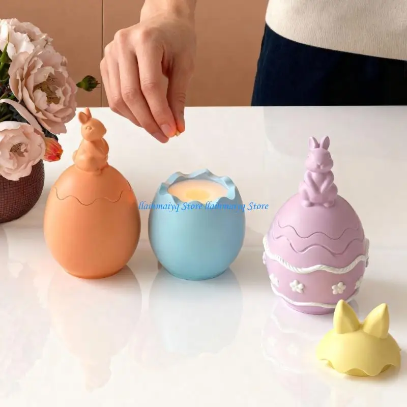 573B Silicone Craft Mold Rabbit Eggs Suitable for Creating Containers and Organizers Great for Handmade Gifts
