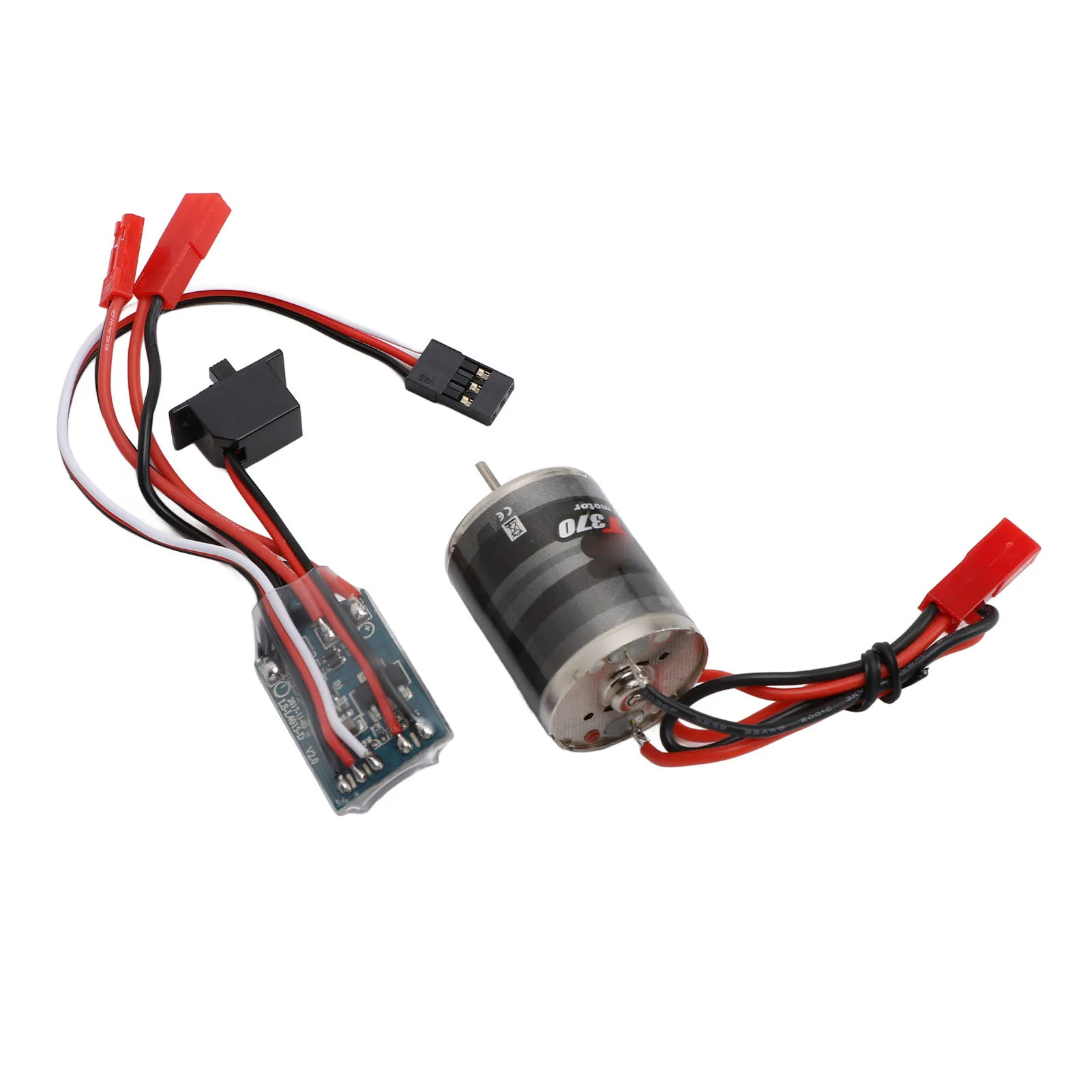 Brushed Motor ESC Combo Portable Easy To Install 30A Brushed ESC  Low Noise Stainless Steel JST Plug for 1/18 RC Cars