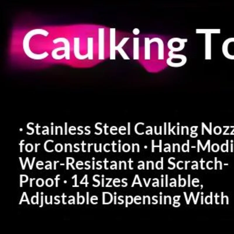 14Pcs Stainless Steel Caulk Nozzle Applicator Tool Kit Multi Size Caulking Finisher for Different Sealant Grout Sealing Needs