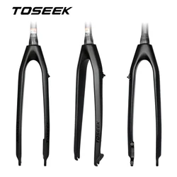 TOSEEK T800 Carbon Fiber Bicycle Front Fork MTB Bike Mountain Forks 26er 27.5er 29er Tapered Tube Fork Quick Release 9*100mm