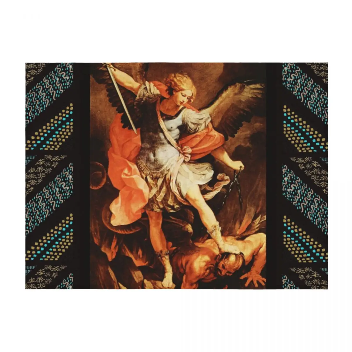 

St. Michael Archangel Throw Blanket Thin Soft Decorative Sofas blankets and throws Blankets