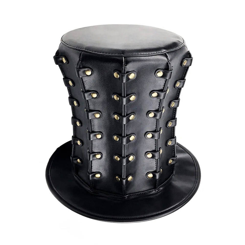 

Halloween High Top Hat Black Premium Gentleman Style Jazz Cap Punk Party Prop Dress Up Accessory for Festivals Daily