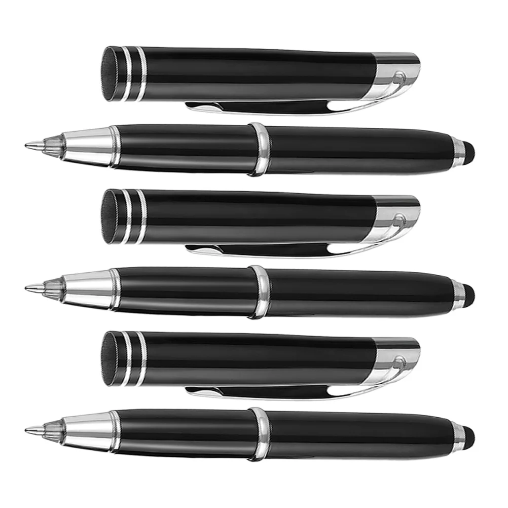

3 Pcs Luminous Ballpoint Pen Smooth Writing LED Light Touchscreen Metal Pens Glowing Multifunction Student Office Stationery
