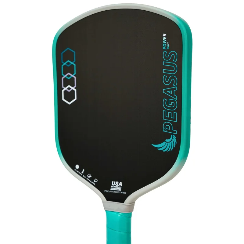 PEGASUS 16MM Pickleball Paddle, T700 Carbon Fiber Textured Surface, Polyer Honeycomb Core, Wide-body Paddle, Enhanced Power&Spin image 2