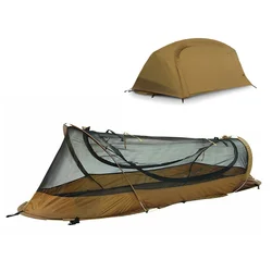 Outdoor Single Tactical Shelter Marching Bed Mosquito Net Single Anti-mosquito Waterproof Field Tent Camping Tent New