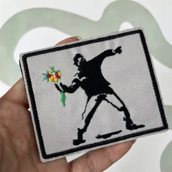 “Banksy Wandal” Embroidery Patches Tactical Morale Badge Hook and Loop Sticker