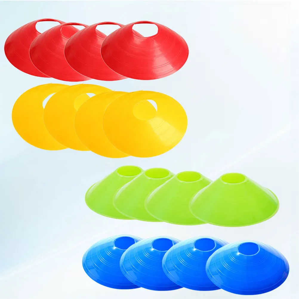 

16 pcs Soccer Training Disc Set Durable Eco-Friendly Football Marker Cones Outdoor Sports Equipment for Skating Parking Lots