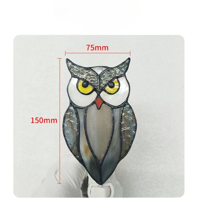 Nice หัตถกรรมแก้วนกฮูก Night Light เด็กข้างเตียงน่ารัก