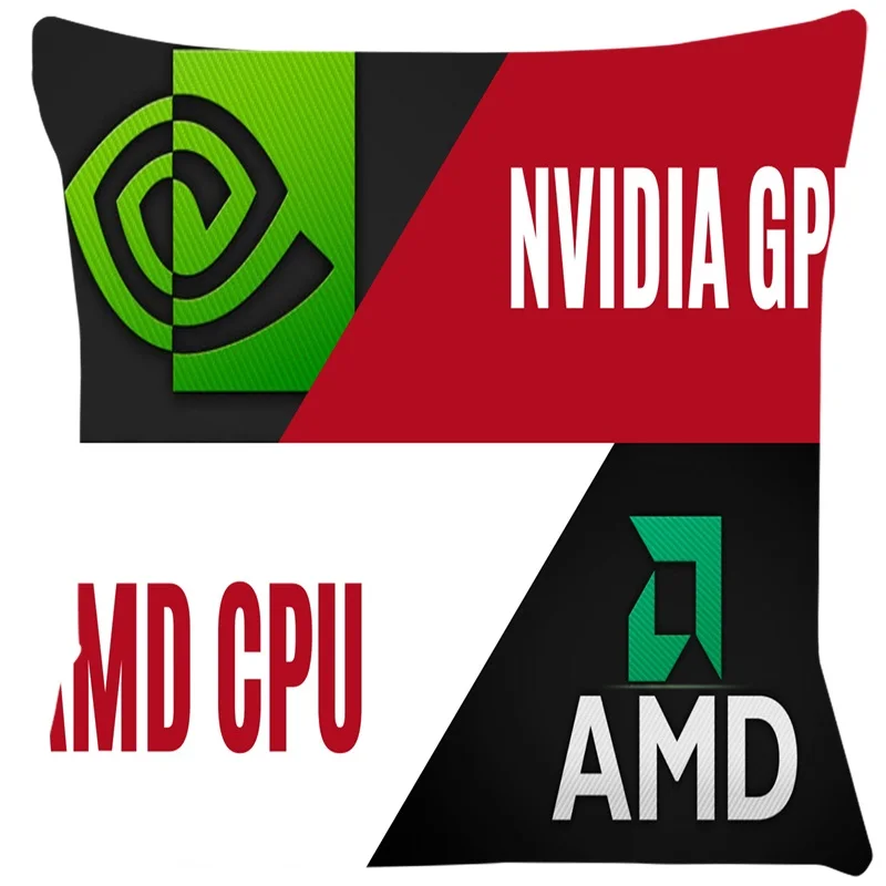 وحدة المعالجة المركزية Nvidia غطاء الوسادة ل أريكة كيس وسادة غطاء مقعد السيارة رمي المخدة 45X45cm للمنزل ديكور SJ-462
