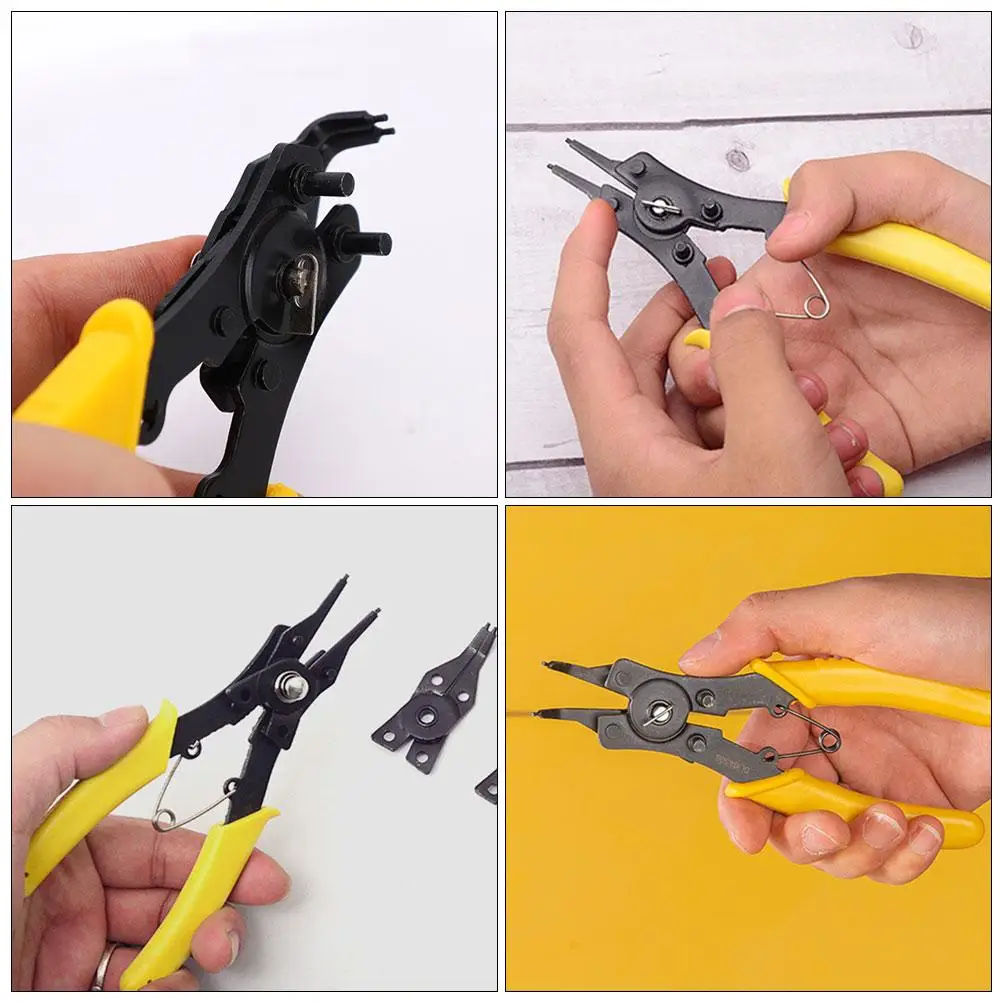 Heavy Duty Loaded Pliers Set Internal External Pliers Set Circlip Precision Repair Hand Tools